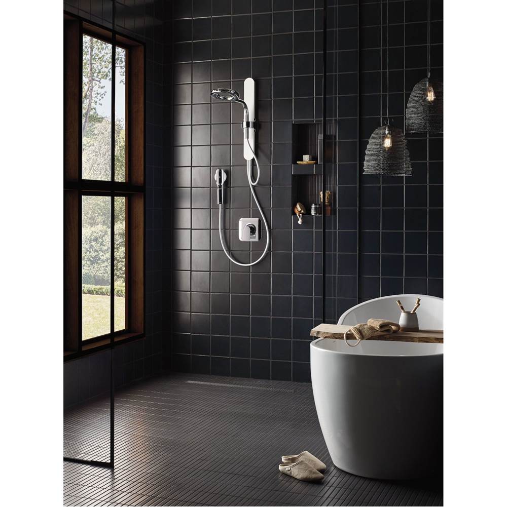 Genta Single-Handle Shower Only Faucet Trim Kit in Chrome (Shower Head and Valve Not Included)