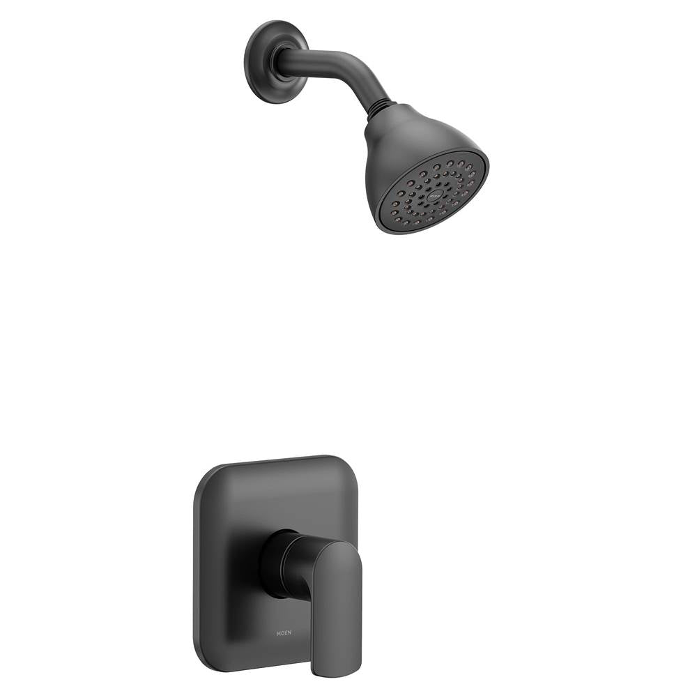 Moen - Rizon M-CORE 2-Series Eco Performance 1-Handle Shower Trim Kit in Matte Black (Valve Sold Separately) - Matte Black