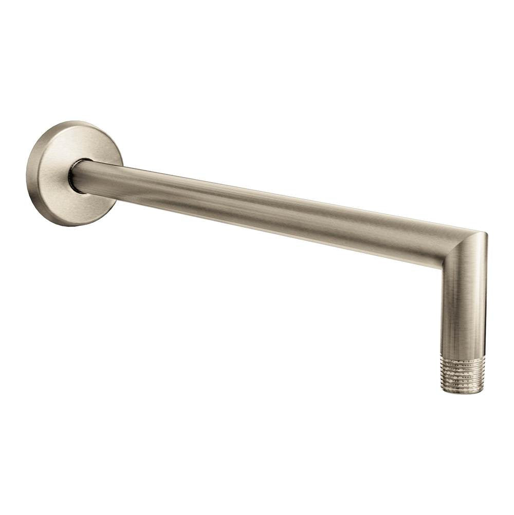 Moen - Arris 14-Inch Rainshower Straight Shower Arm and Flange, Brushed Nickel - Brushed Nickel