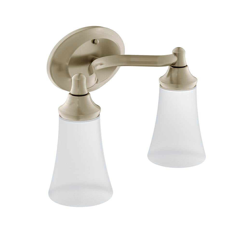 Moen - Brushed Nickel Two Globe Bath Light - Brushed Nickel
