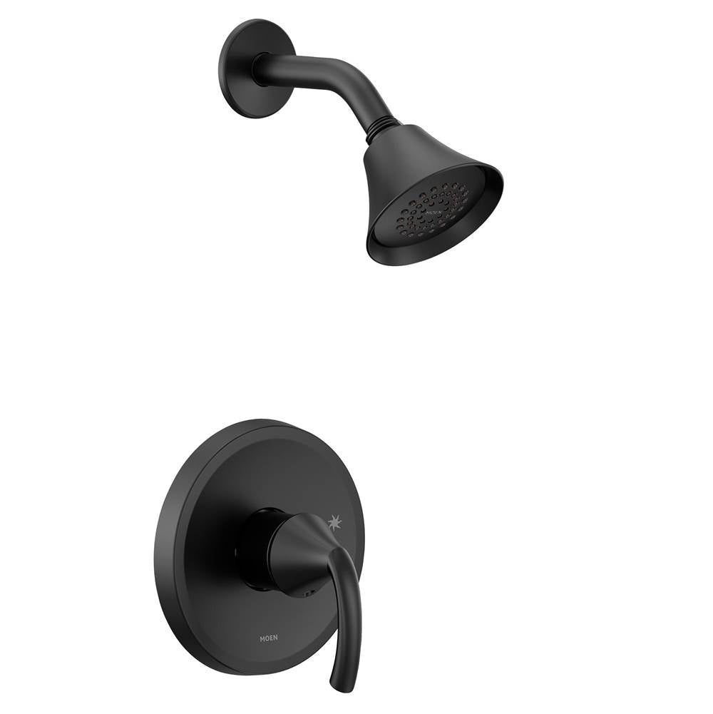 Moen - Glyde M-CORE 2-Series Eco Performance 1-Handle Shower Trim Kit in Matte Black (Valve Sold Separately) - Matte Black
