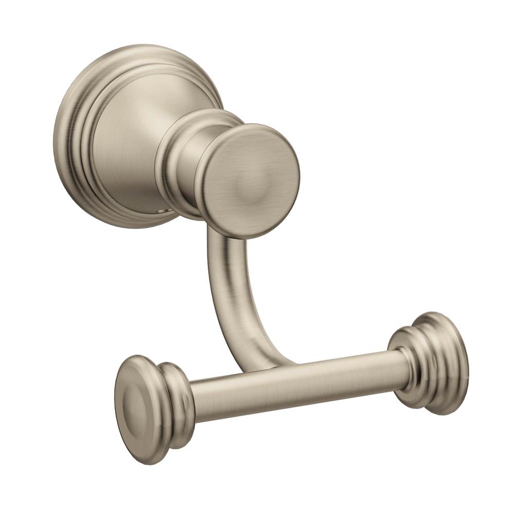Moen - Brushed Nickel Double Robe Hook - Brushed Nickel