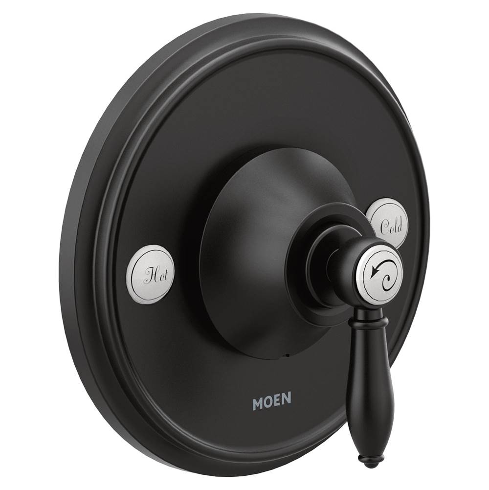 Moen - Weymouth 1-Handle Posi-Temp Valve Trim Kit in Matte Black (Valve Sold Separately) - Matte Black
