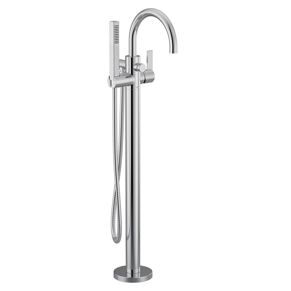 Moen - Cia One Handle Freestanding Floor Mount Tub Filler with Handshower in Chrome - Chrome