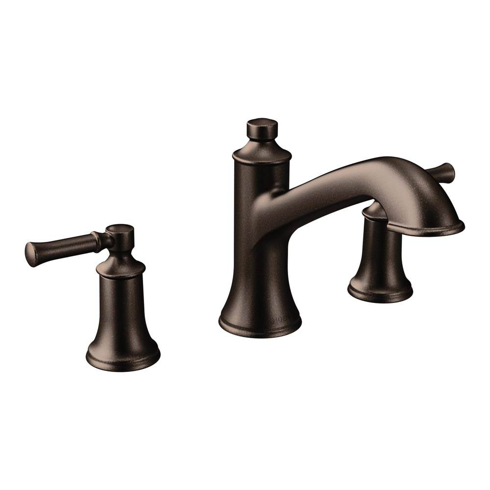 Moen - Dartmoor 8 in. Widespread 2-Handle Roman Tub Bathroom Faucet in Oil Rubbed Bronze (Valve Sold Separately) - Oil Rubbed Bronze