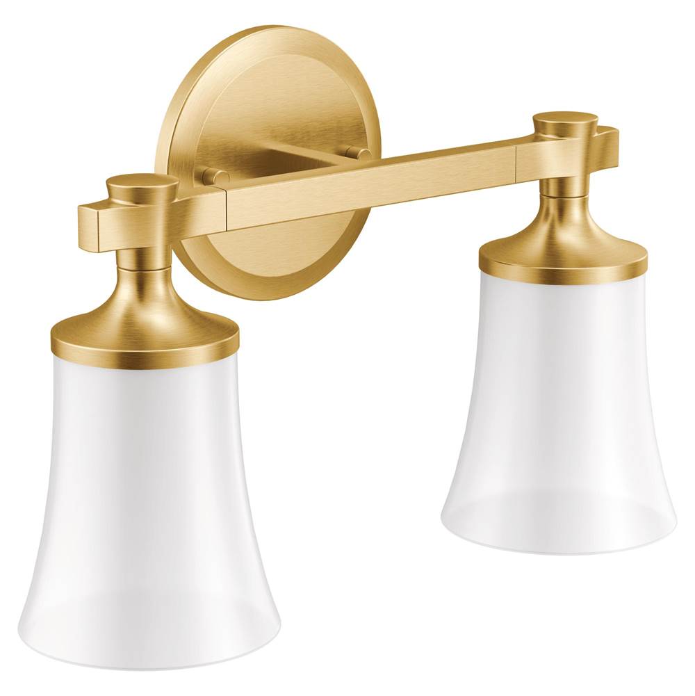 Moen - Brushed Gold Two Globe Bath Light - Brushed Gold