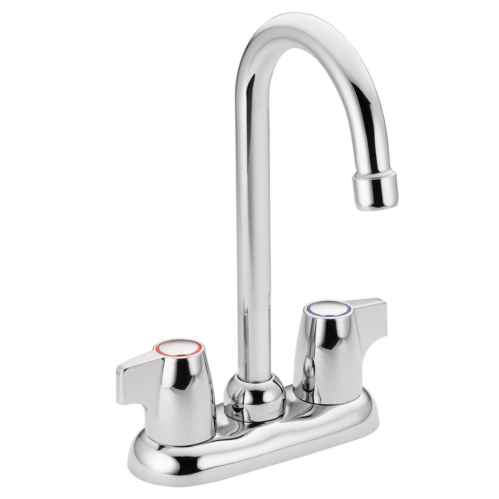 Moen - Chateau Two-Handle High Arc Bar Faucet, Chrome - Chrome