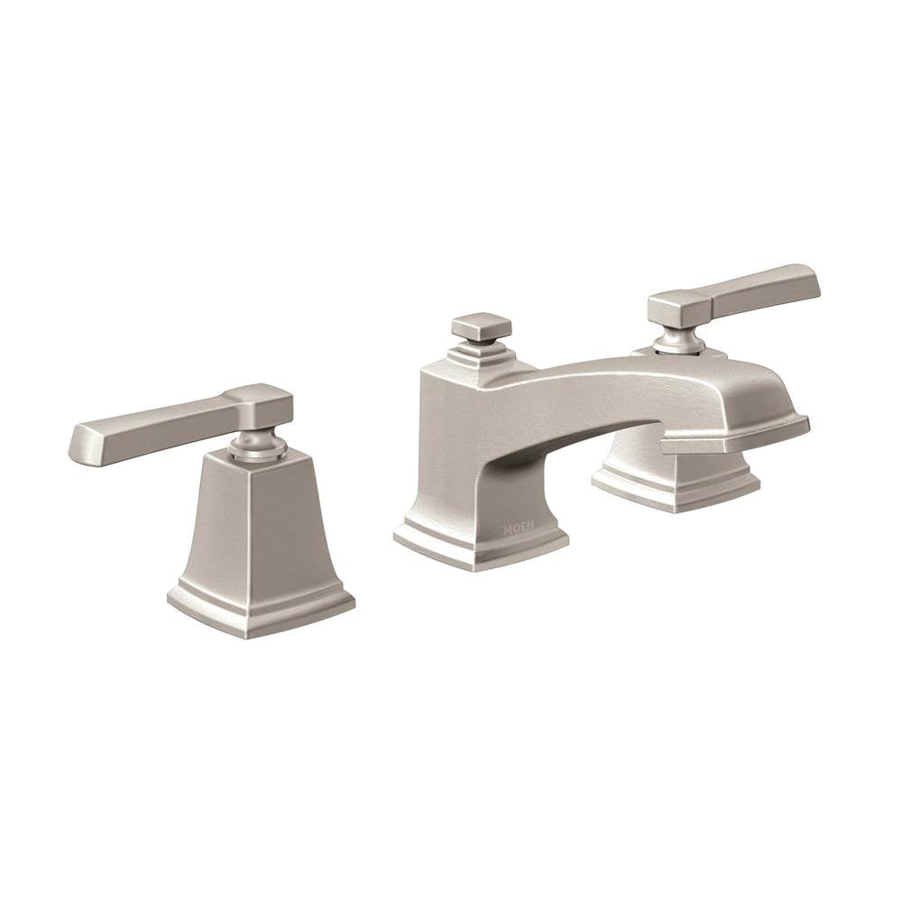 Moen - Boardwalk Two-Handle Widespread Bathroom Faucet Trim Kit, Valve Required, Spot Resist Brushed Nickel - Spot Resist Brushed Nickel