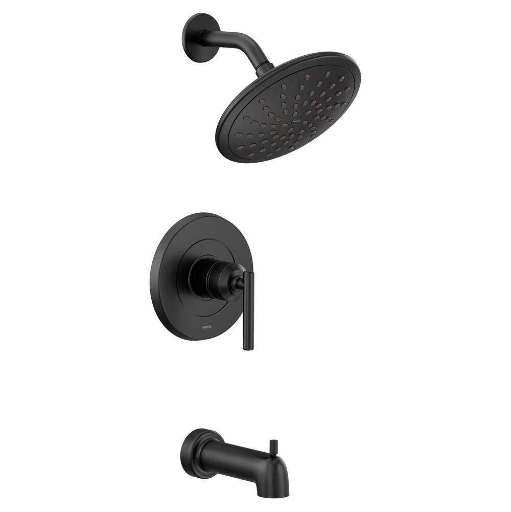 Moen - Gibson M-CORE 2-Series Eco Performance 1-Handle Tub and Shower Trim Kit in Matte Black (Valve Sold Separately) - Matte Black