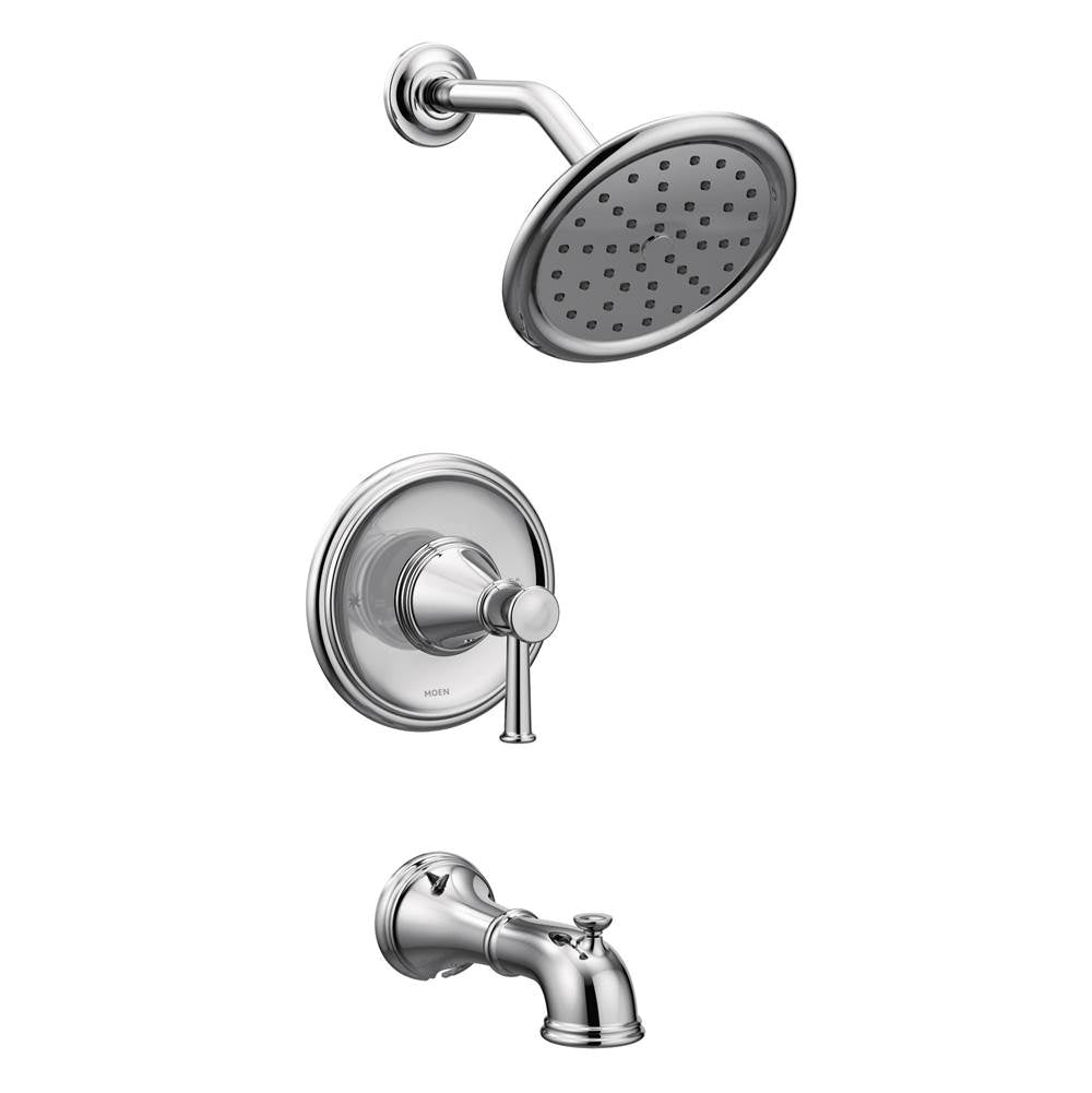 Moen - Belfield Single-Handle 1-Spray Posi-Temp Eco-Performance Tub and Shower Faucet Trim Kit in Chrome (Valve Sold Separately) - Chrome