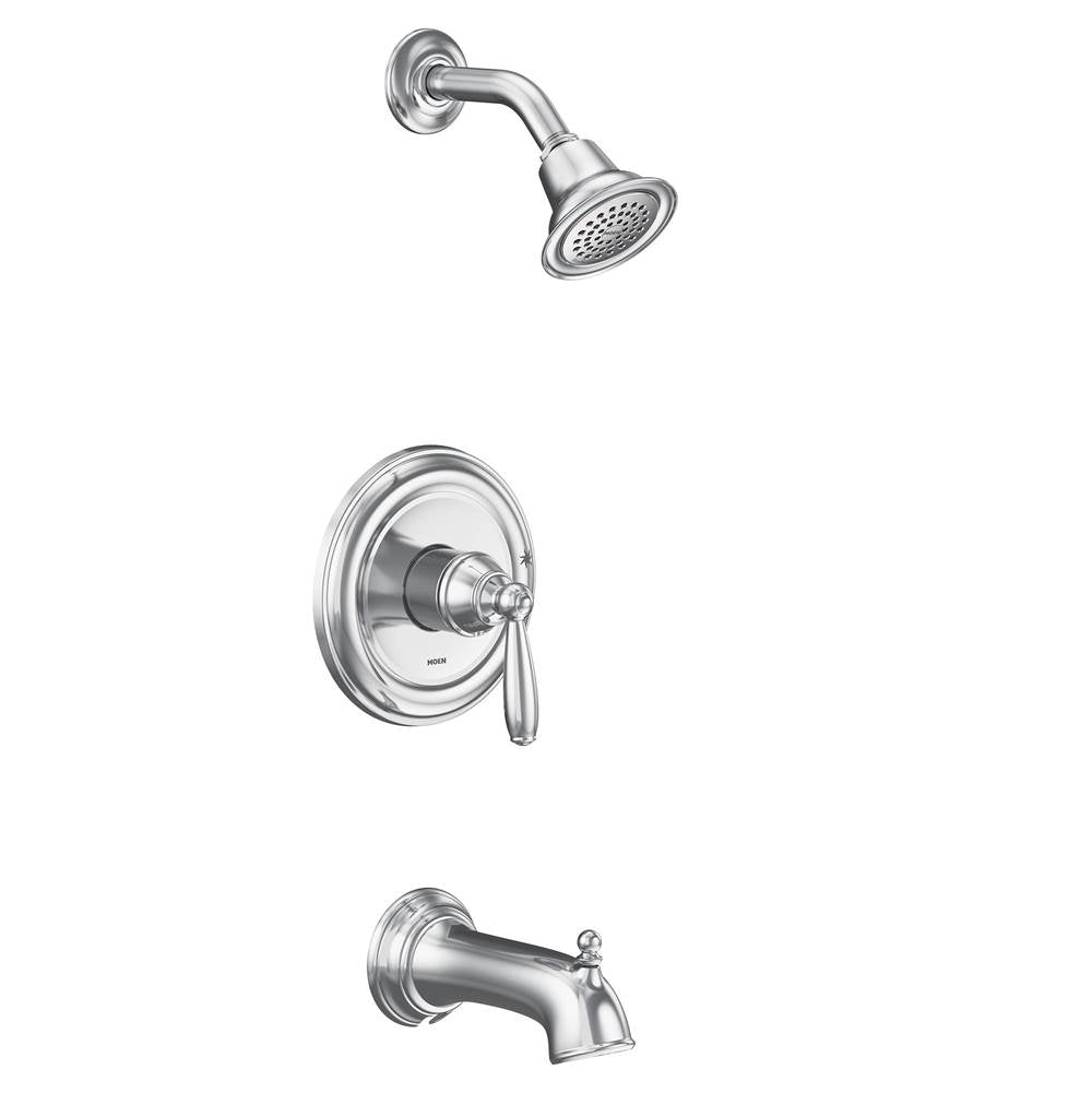 Moen - Brantford M-CORE 2-Series Eco Performance 1-Handle Tub and Shower Trim Kit in Chrome (Valve Sold Separately) - Chrome
