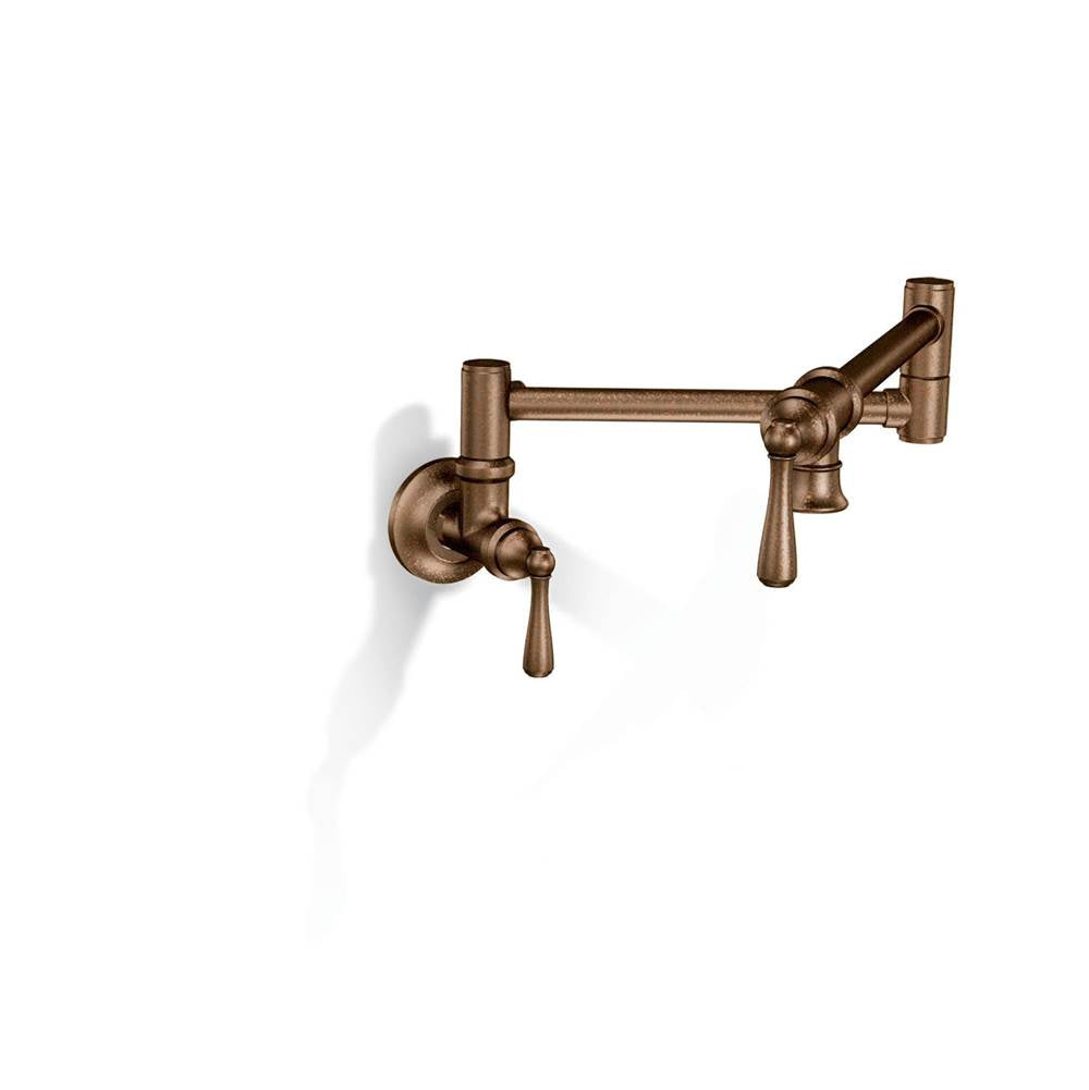 Traditional Wall Mount Swing Arm Folding Pot Filler Kitchen Faucet, Chrome