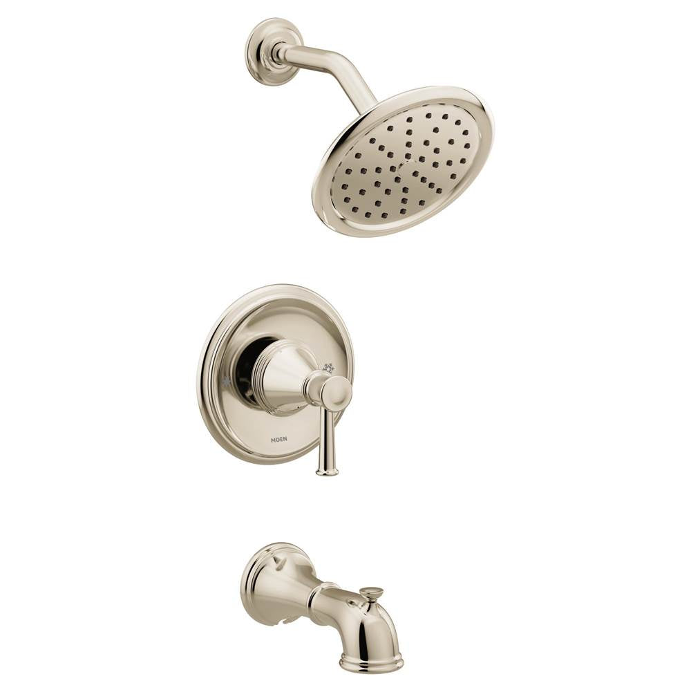 Moen - Belfield Single-Handle 1-Spray Posi-Temp Tub and Shower Faucet Trim Kit in Polished Nickel (Valve Sold Separately) - Polished Nickel