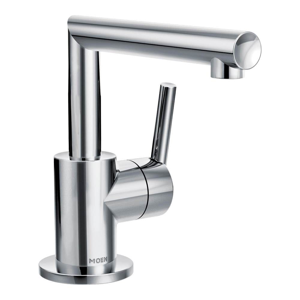 Moen - Arris One-Handle Single Hole Modern Bathroom Faucet, Chrome - Chrome