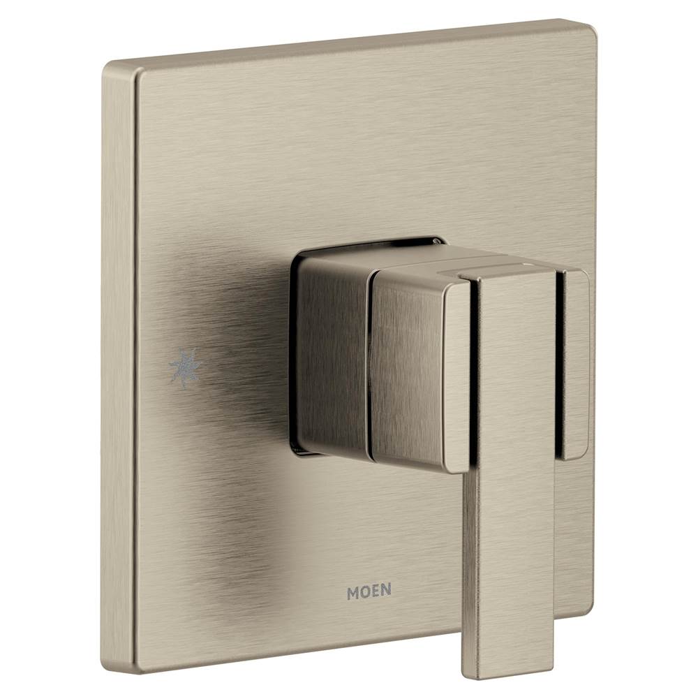 Moen - 90 Degree M-CORE 3-Series 1-Handle Valve Trim Kit in Brushed Nickel (Valve Sold Separately) - Brushed Nickel