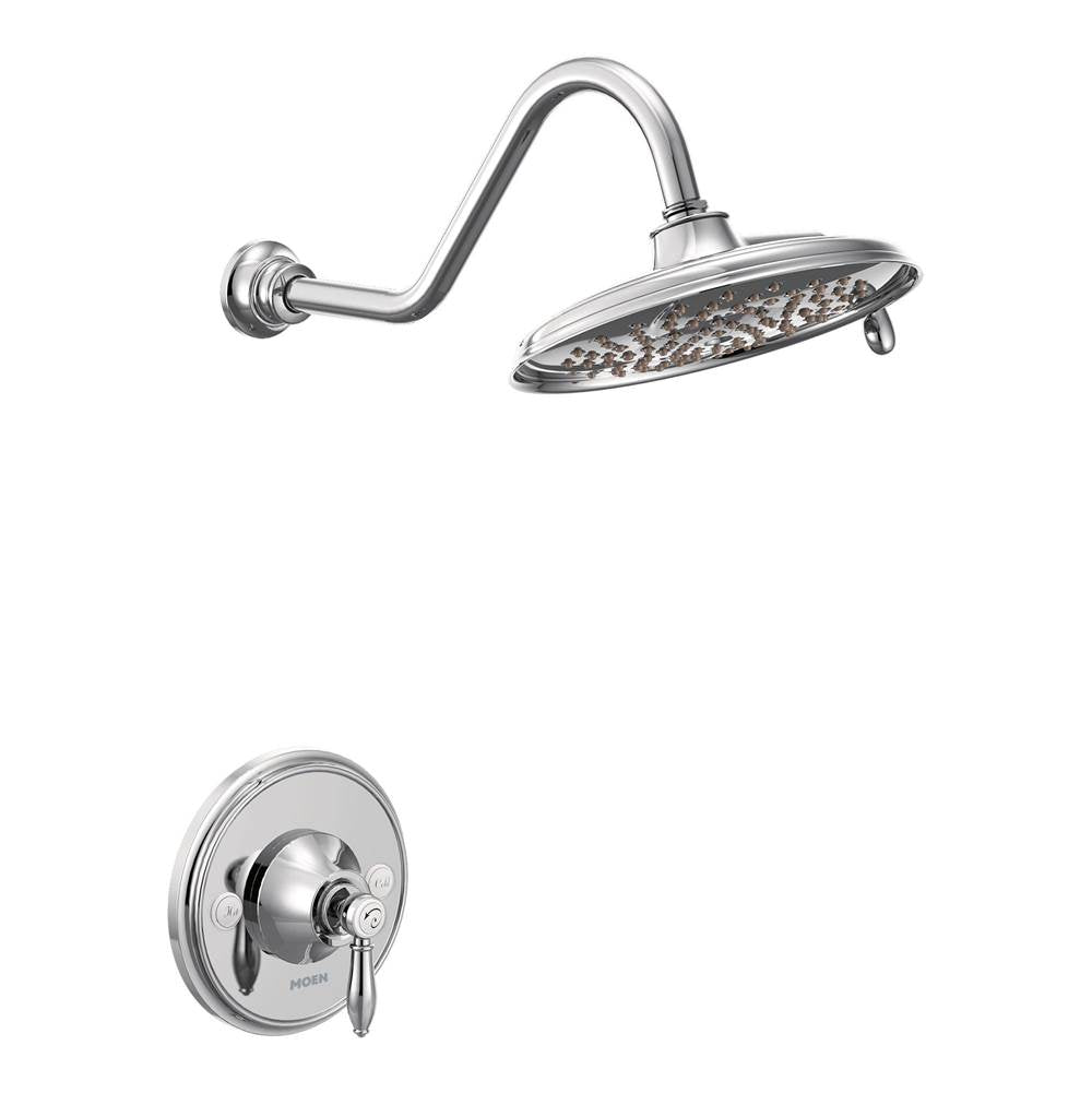 Moen - Weymouth Posi-Temp Single-Handle 2-Spray Shower Only Trim Kit in Chrome (Valve Sold Separately) - Chrome