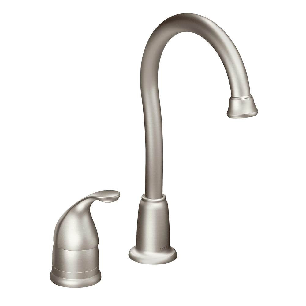 Moen - Camerist One-Handle High Arc Bar Faucet, Spot Resist Stainless - Spot Resist Stainless