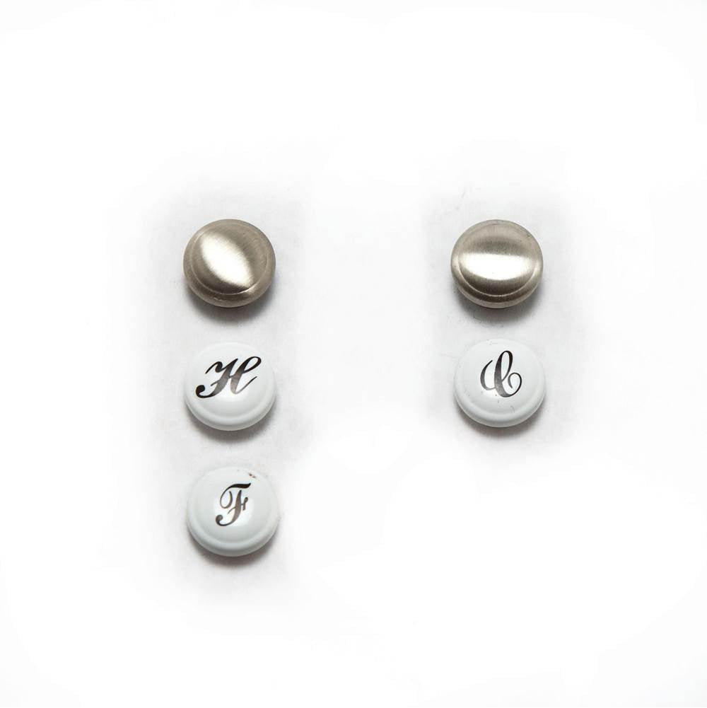 Moen - Kingsley Hot and Cold Handle Index Caps Kit - Brushed Nickel