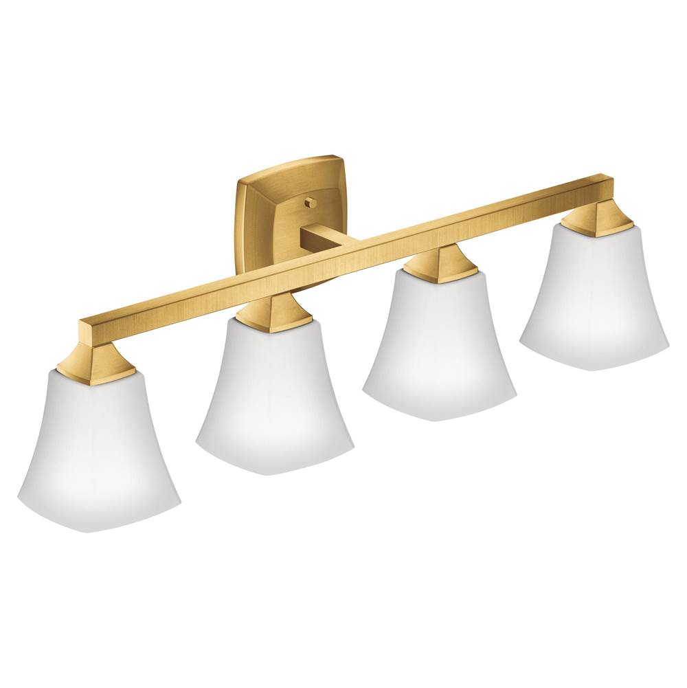 Moen - Brushed Gold Four Globe Bath Light - Brushed Gold