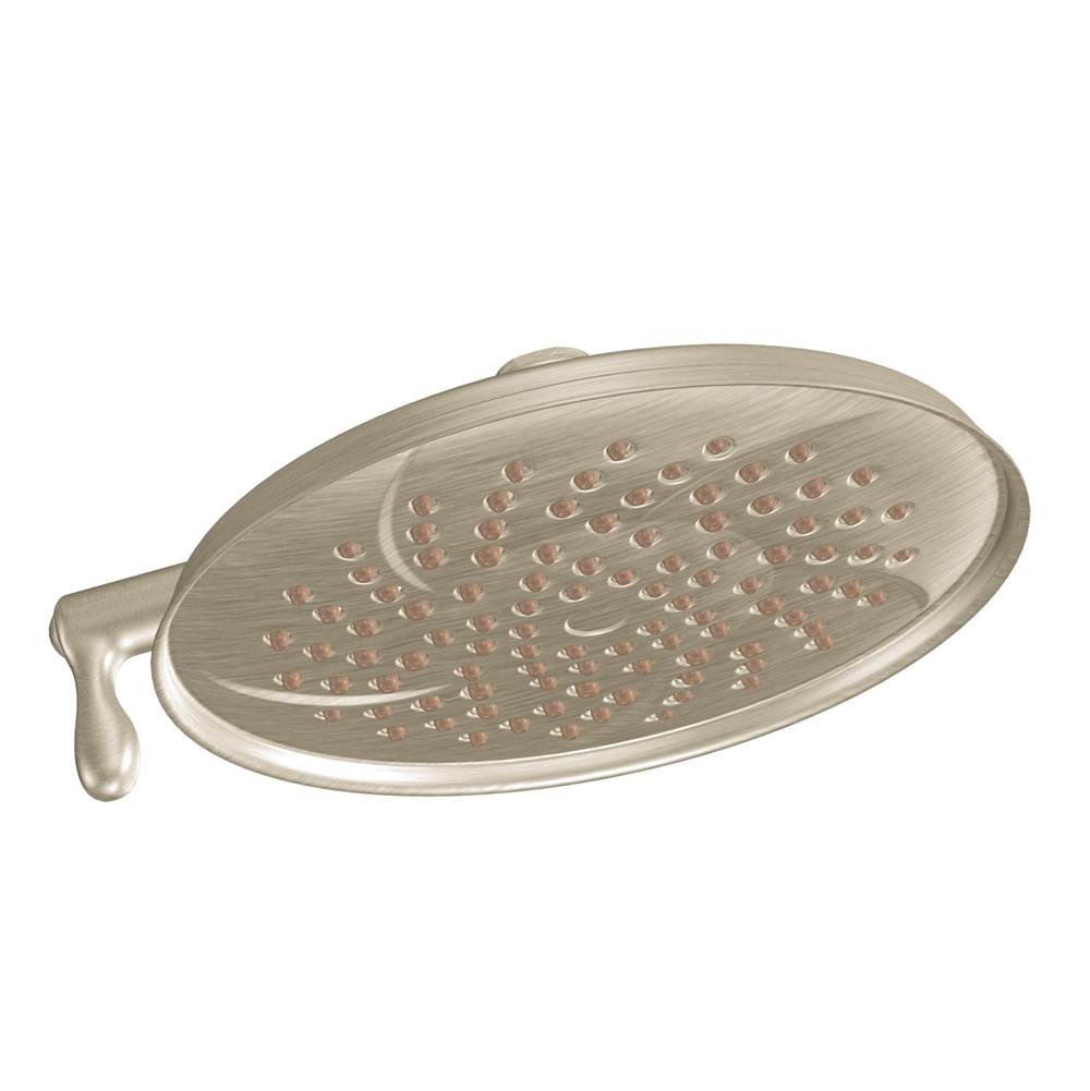 Moen - Showering Accessories-Premium Two-Function 8-Inch Diameter Eco-Performance Showerhead, Brushed Nickel - Brushed Nickel
