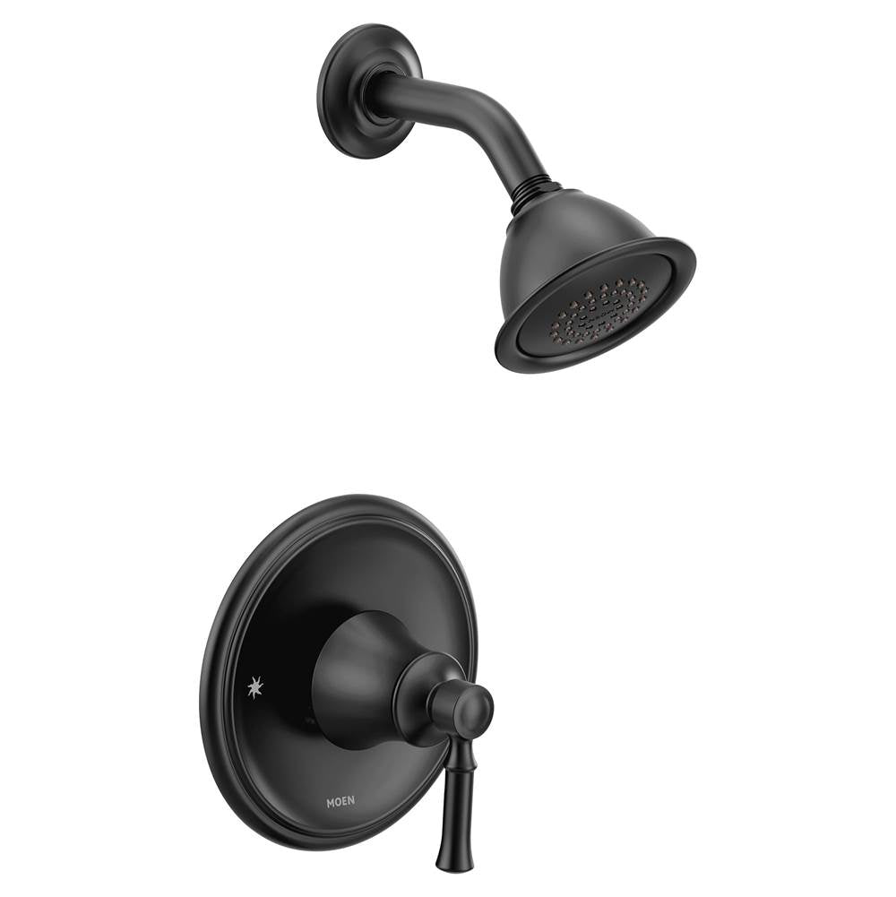 Moen - Dartmoor 1-Handle Posi=Temp Shower Only Trim Kit in Matte Black - Matte Black