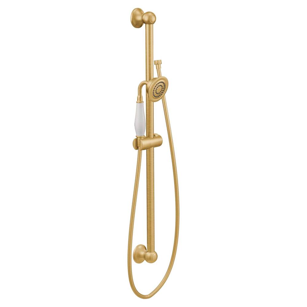 Weymouth Traditional Eco-Performance Handshower Handheld Shower with 30-Inch Slide Bar and 69-Inch Metal Hose, Chrome