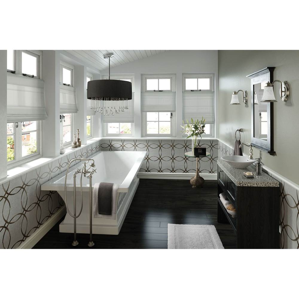 Weymouth 2-Handle Wall Mount Roman Tub Filler Trim Kit in Chrome (Valve Sold Separately)