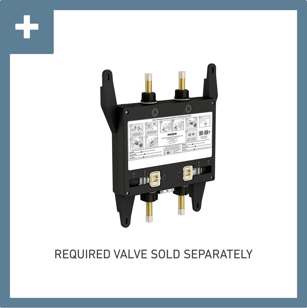 Smart Shower 2-Outlet Digital Shower Controller for Thermostatic Shower Valve, Matte Black