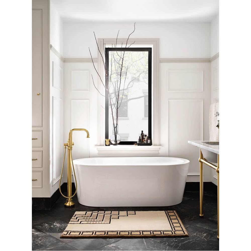 Colinet One-Handle Freestanding Floor Mount Tub Filler with Handshower in Chrome