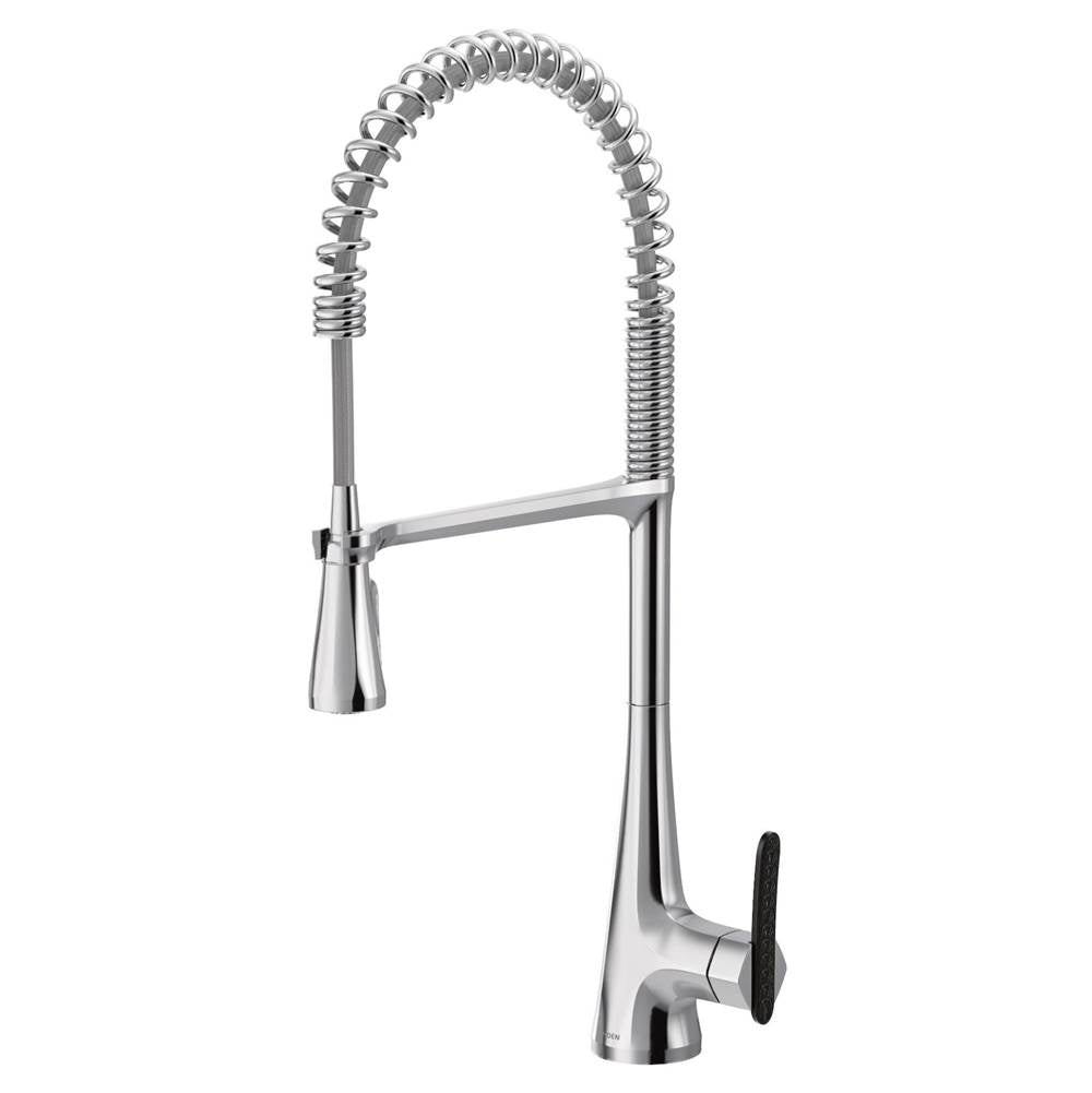 Sinema Single-Handle Pull-Down Sprayer Kitchen Faucet with Power Clean and Spring Spout in Chrome