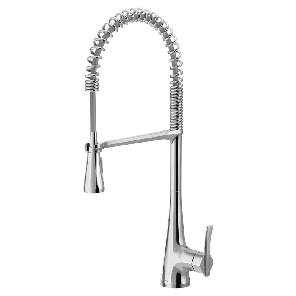 Sinema Single-Handle Pull-Down Sprayer Kitchen Faucet with Power Clean and Spring Spout in Chrome