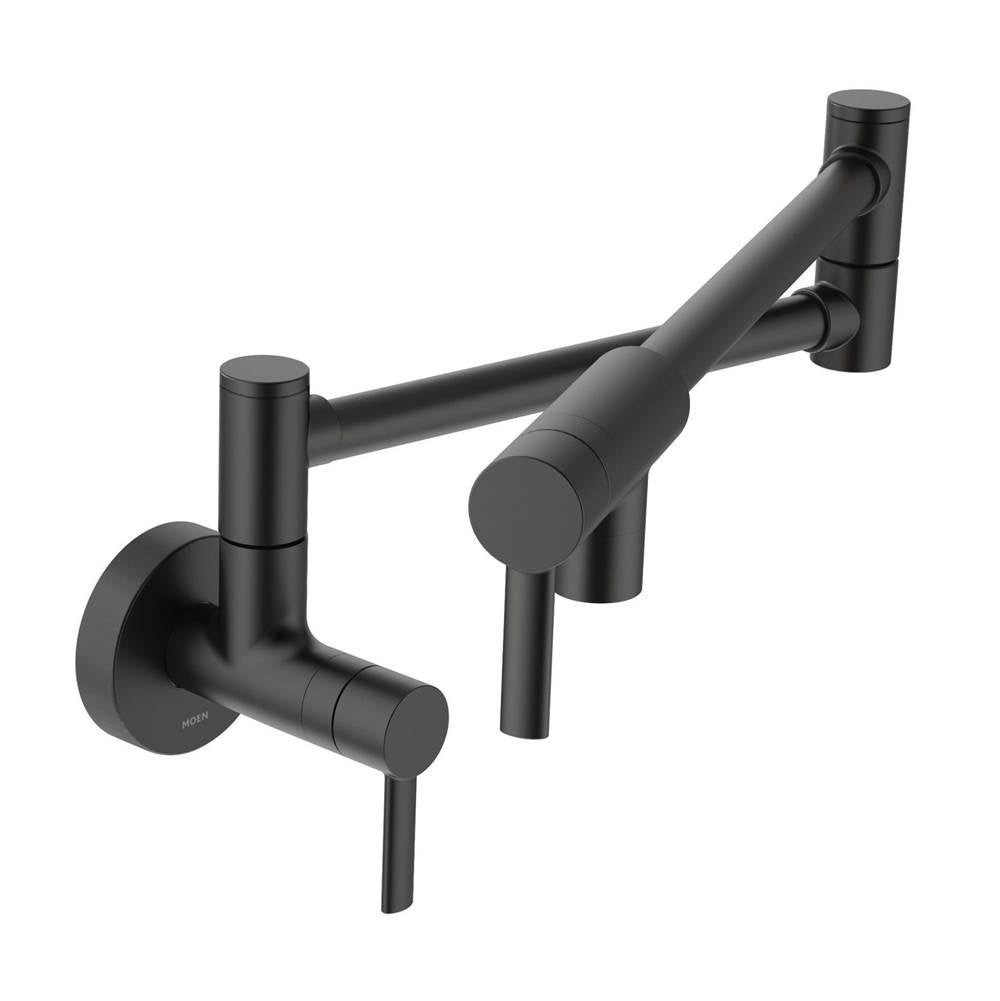 Modern Wall Mount Swing Arm Folding Pot Filler Kitchen Faucet, Chrome