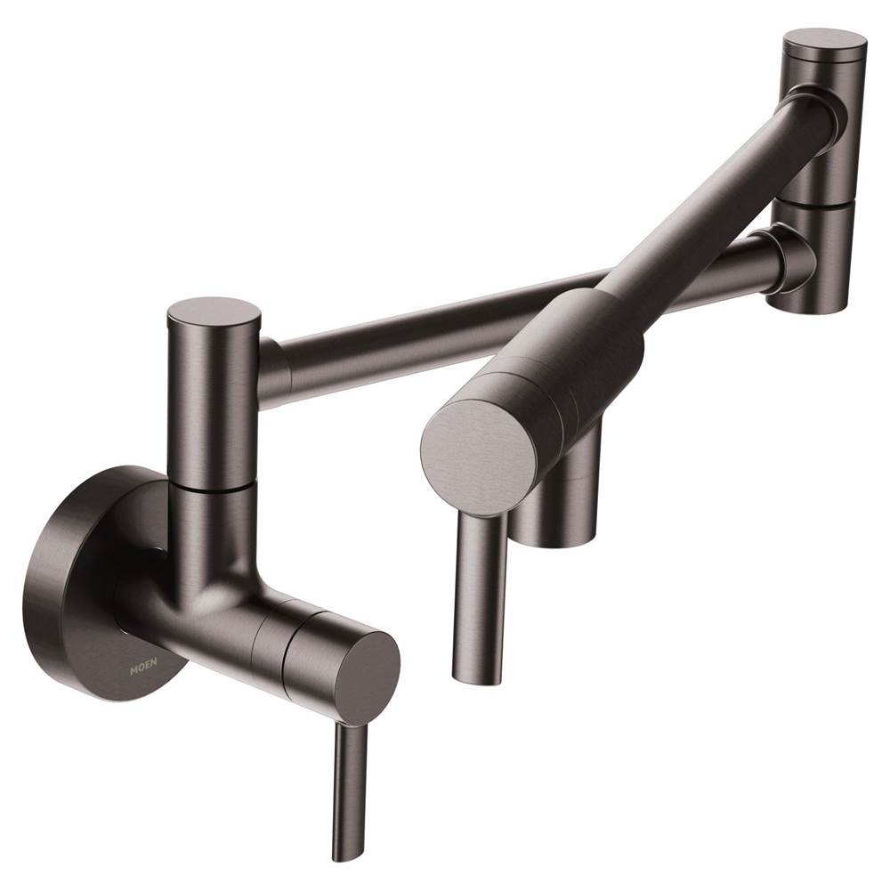 Modern Wall Mount Swing Arm Folding Pot Filler Kitchen Faucet, Chrome