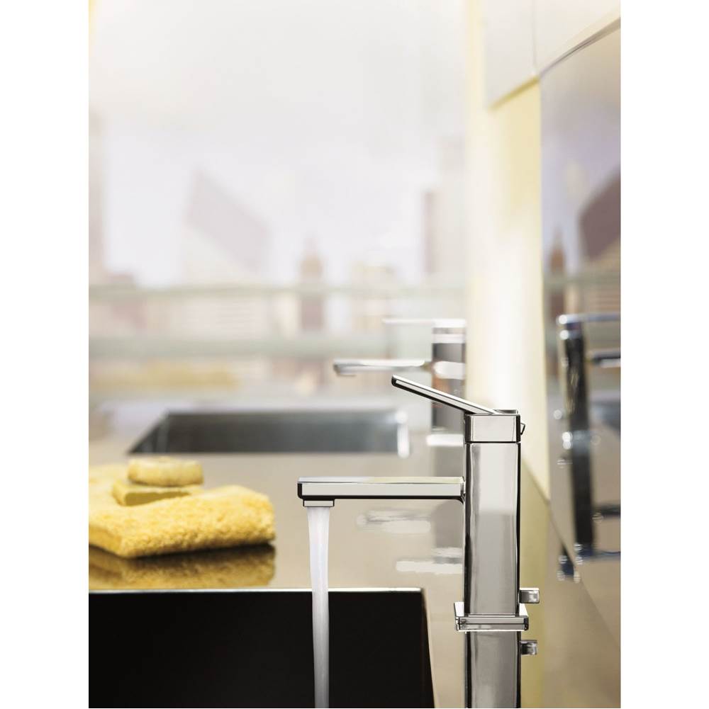 90 Degree One-Handle Single Hole Modern Bathroom Sink Faucet, Chrome