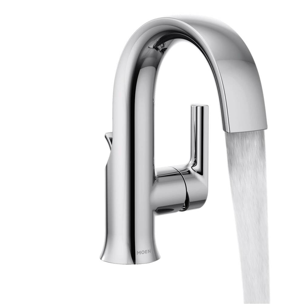 Doux Collection One-Handle High Arc Laminar Stream Bathroom Faucet, Chrome