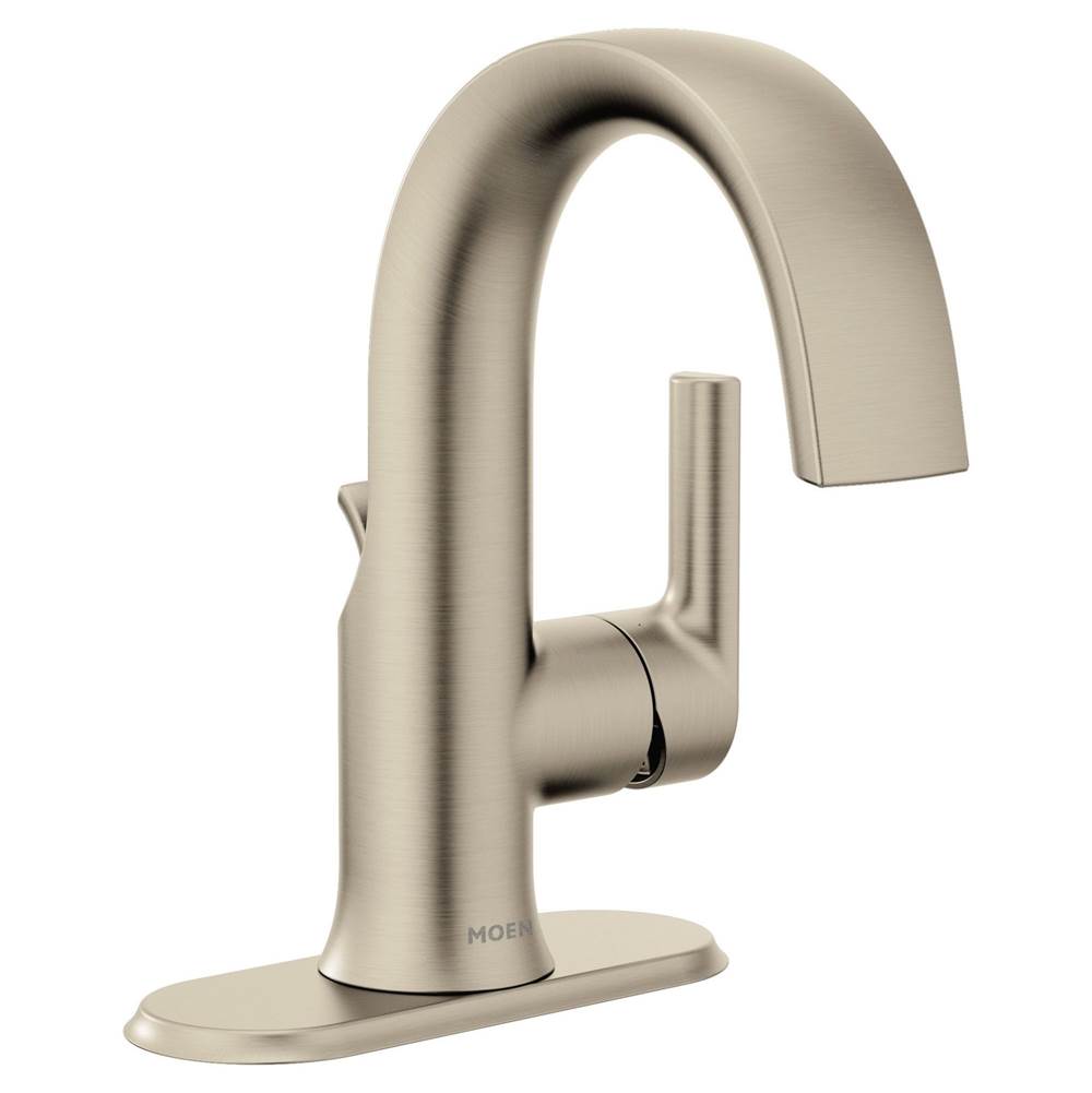 Doux Collection One-Handle High Arc Laminar Stream Bathroom Faucet, Chrome