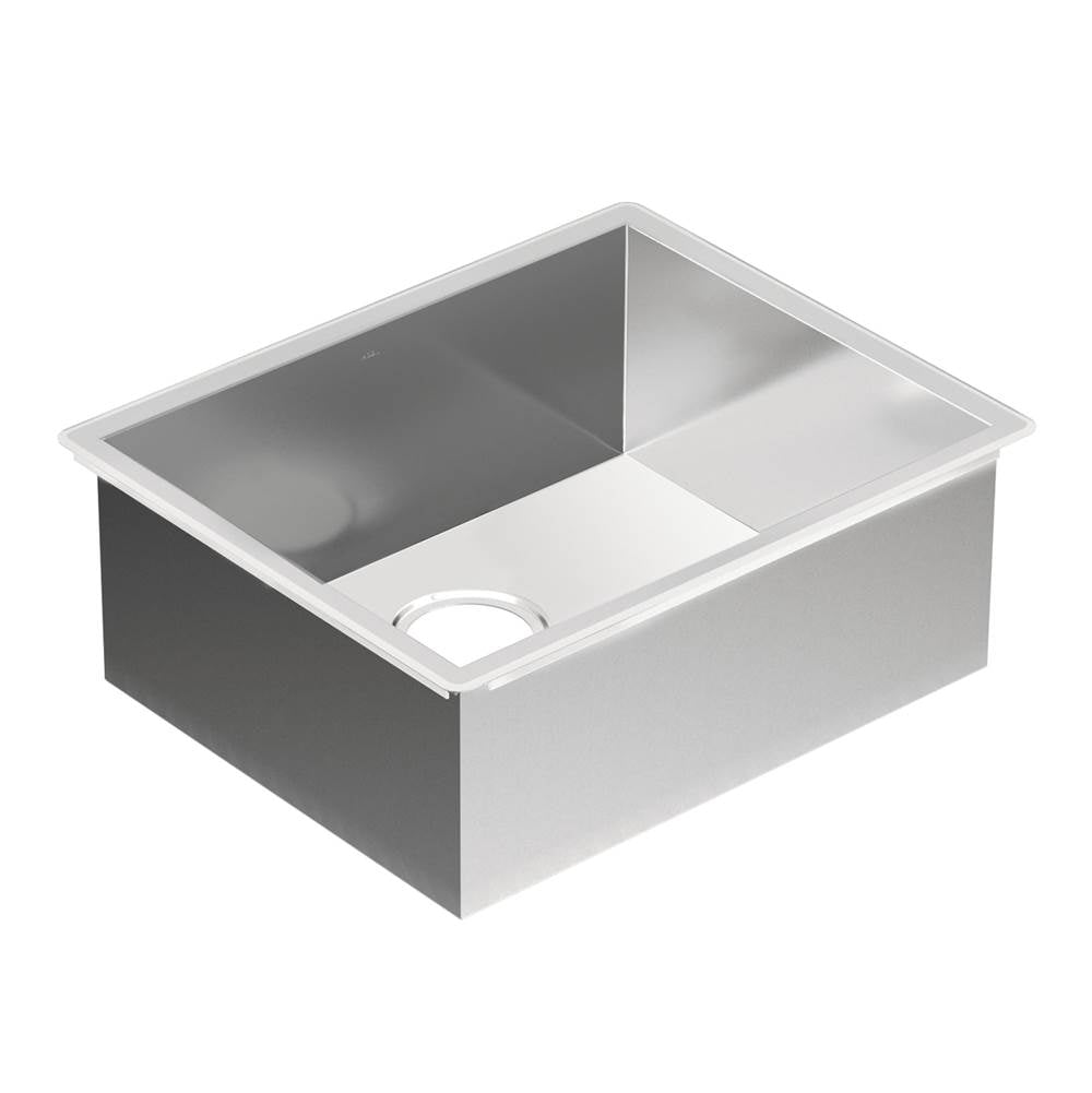 Moen - 1800 Series 18-Gauge Single Bowl Undermount Sink, Stainless Steel - Satin Stainless
