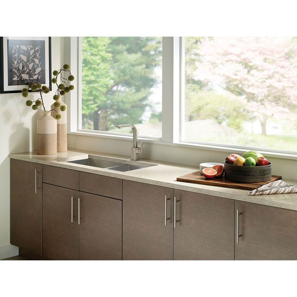 1600 Series 16-Gauge Double Bowl Undermount Sink, Stainless Steel