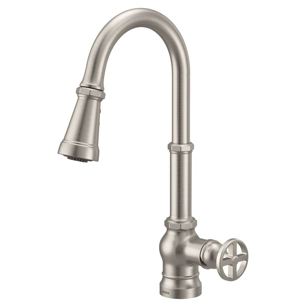 Paterson One-Handle Pull-down Kitchen Faucet with Power Boost, Includes Interchangeable Handle, Chrome