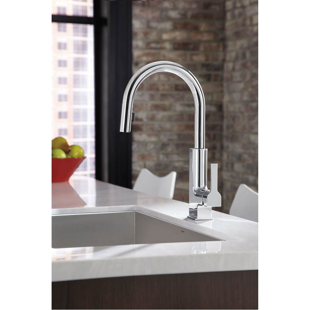STO One-Handle High Arc Pulldown Kitchen Faucet with Power Clean, Chrome