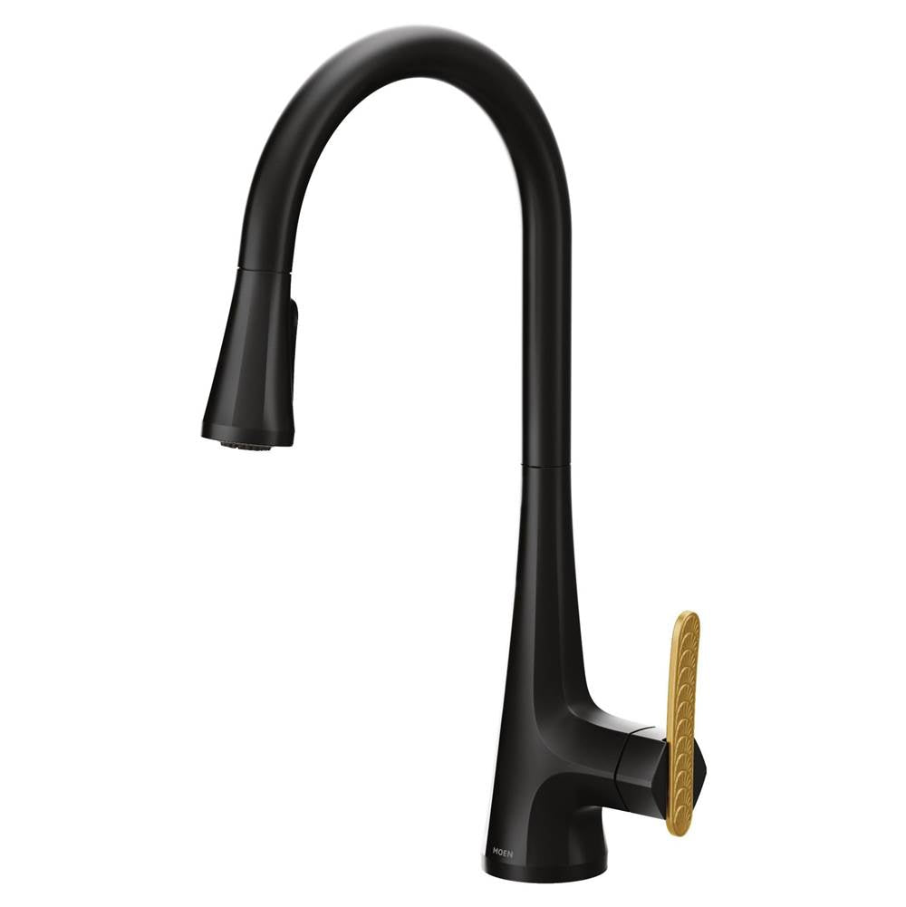 Sinema Single-Handle Pull-Down Sprayer Kitchen Faucet with Power Clean and 2 Handle Options in Chrome