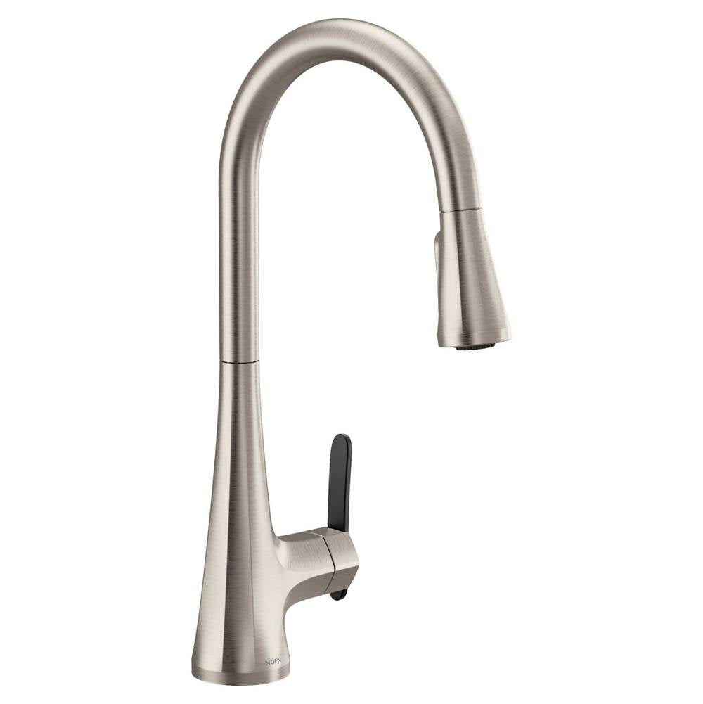 Sinema Single-Handle Pull-Down Sprayer Kitchen Faucet with Power Clean and 2 Handle Options in Chrome