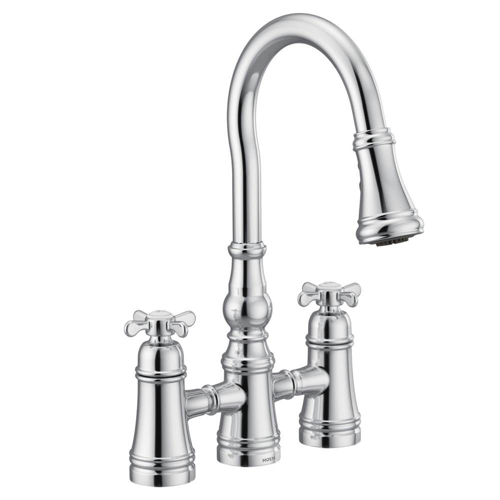 Moen Weymouth 2-Handle Bridge Faucet in Chrome
