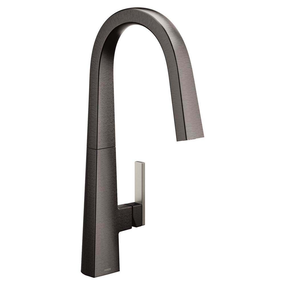 Moen S Nio One-Handle Pull-down Kitchen Faucet with Power Clean, Includes Secondary Finish Handle Option, Chrome