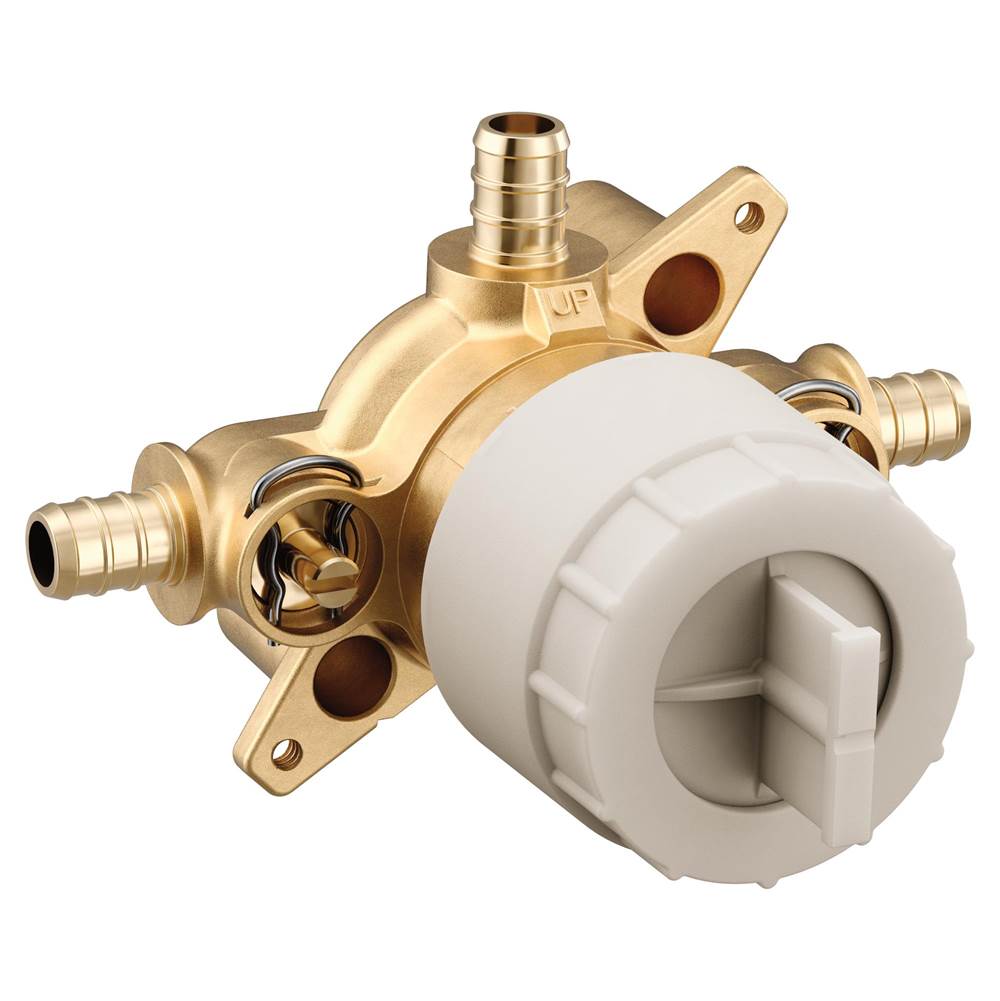 Moen - M-CORE 3-Series 3 Port Shower Mixing Valve with Crimp Ring PEX Connections and Stops - Unfinished