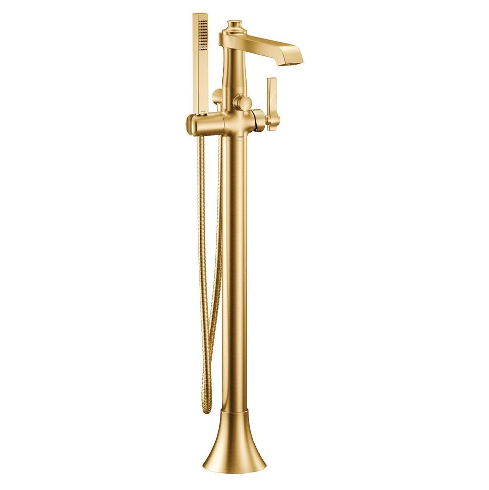 Flara One-Handle Freestanding Floor Mount Tub Filler with Handshower, Chrome