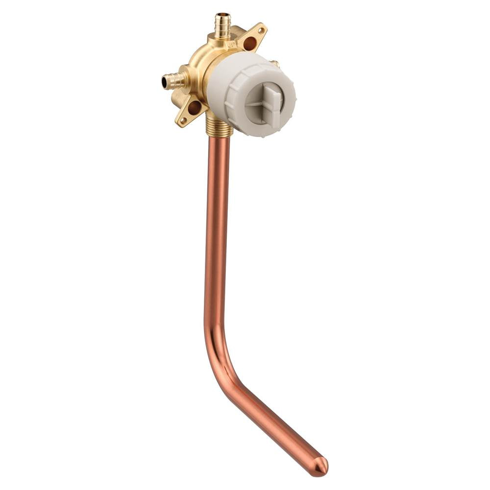 Moen - M-CORE 3-Series 4 Port Tub and Shower Pre-Fabricated Mixing Valve with Crimp Ring PEX Connections - Unfinished