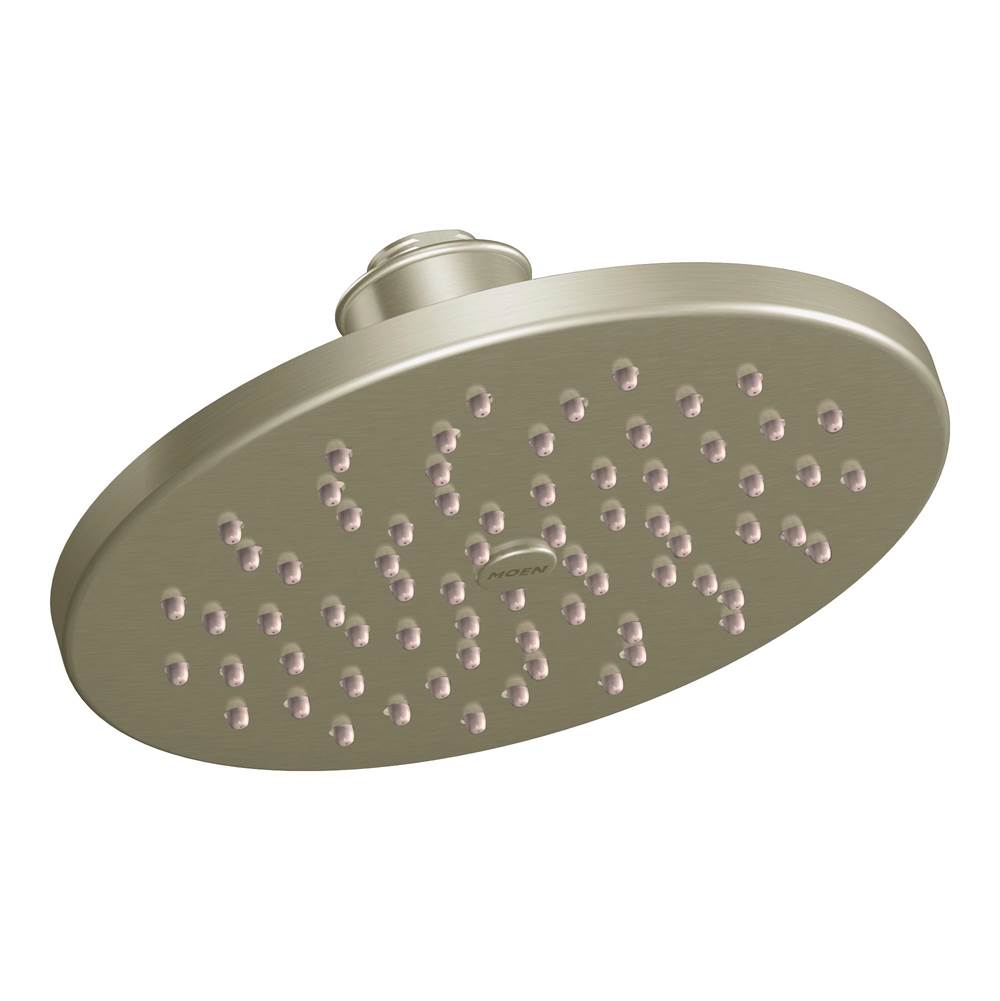 Moen - 8'' Eco-Performance Single-Function Rainshower Showerhead with Immersion Technology, Brushed Nickel - Brushed Nickel