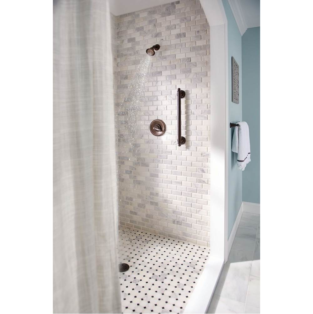 Brushed Nickel 12'' Designer Grab Bar
