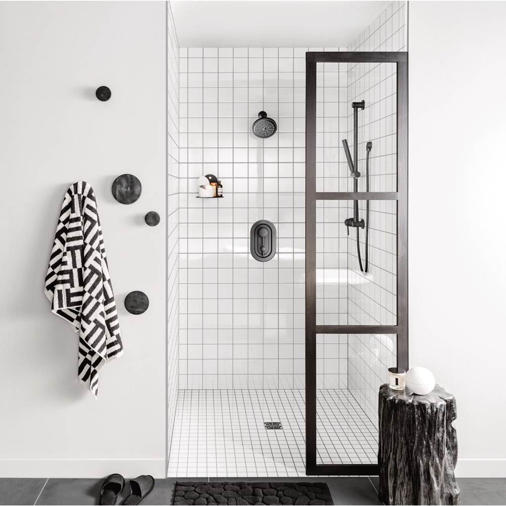 Modern Eco-Performance Handshower Handheld Shower with 30-Inch Slide Bar and 69-Inch Metal Hose, Chrome